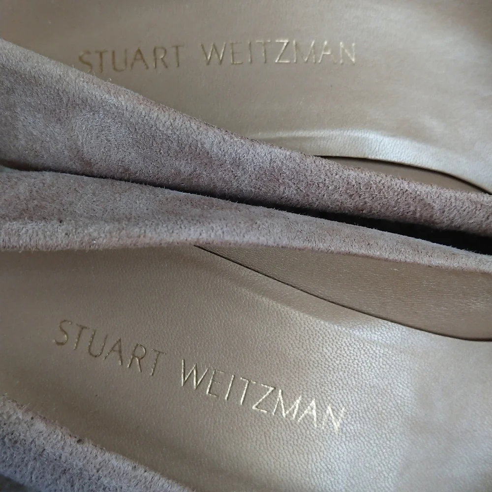 Stuart Weitzman Anna peep-toe wedge Wedge Platform Sandals in taupe 8.5 M - Picture 10 of 15